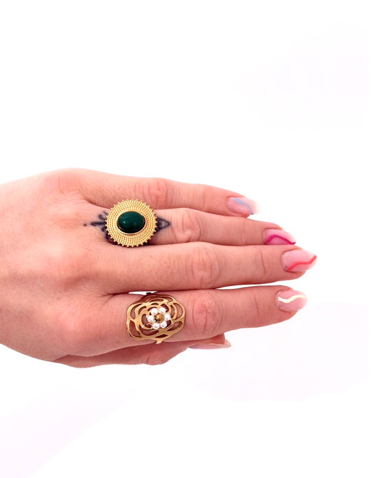 Anello Flower Pearl