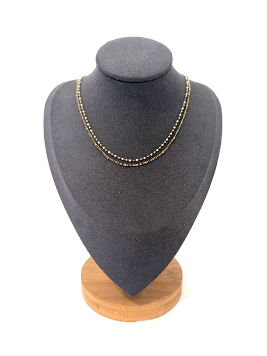 Collana Doppia Mini White