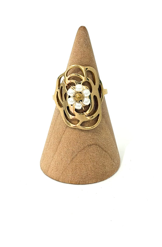 Anello Flower Pearl